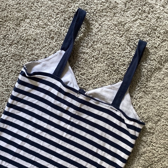 Navy and white horizontal stripes sailor top - Picture 9 of 16